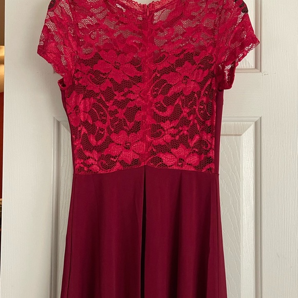 Women’s vintage floral lace A line cocktail swing dress - Picture 3 of 3